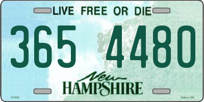 NH license plate 3654480