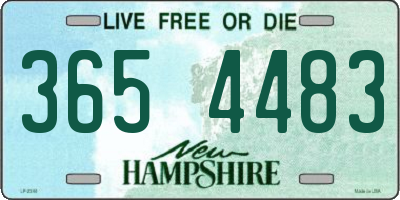 NH license plate 3654483