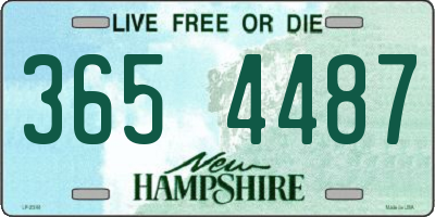 NH license plate 3654487