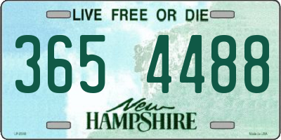NH license plate 3654488