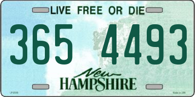 NH license plate 3654493