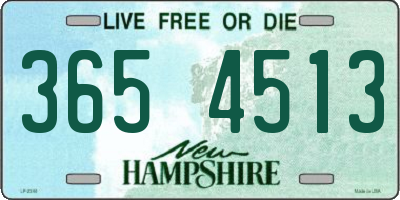 NH license plate 3654513