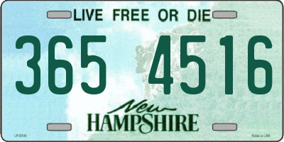 NH license plate 3654516
