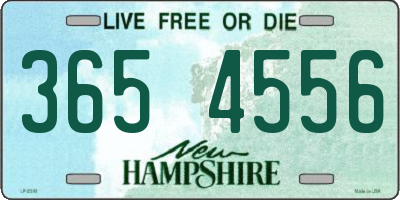 NH license plate 3654556