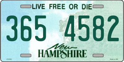 NH license plate 3654582