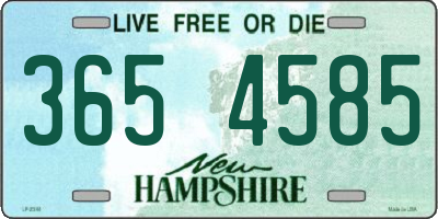 NH license plate 3654585