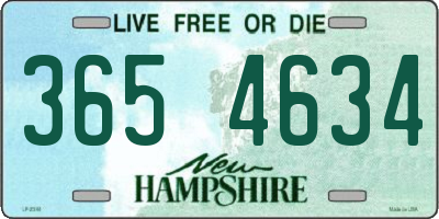 NH license plate 3654634