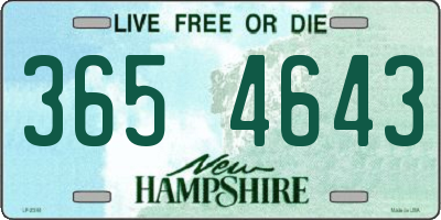 NH license plate 3654643