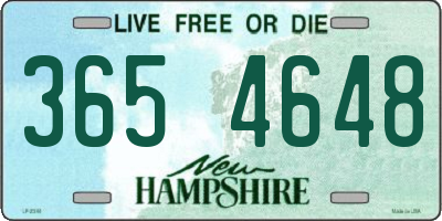 NH license plate 3654648