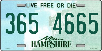 NH license plate 3654665