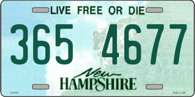 NH license plate 3654677