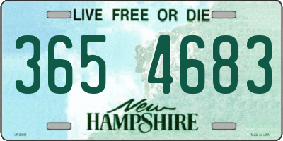 NH license plate 3654683