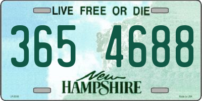 NH license plate 3654688