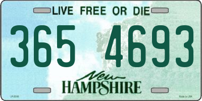 NH license plate 3654693