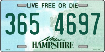 NH license plate 3654697