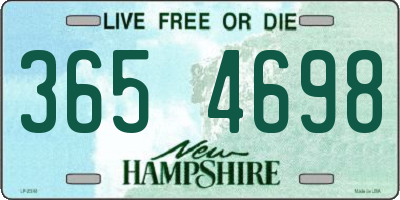 NH license plate 3654698