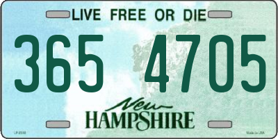NH license plate 3654705