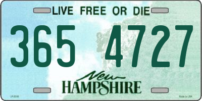 NH license plate 3654727