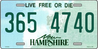 NH license plate 3654740