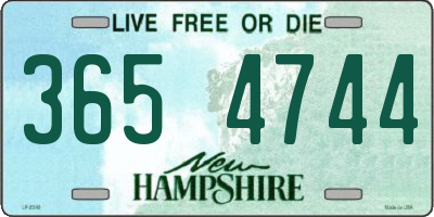 NH license plate 3654744
