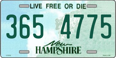 NH license plate 3654775