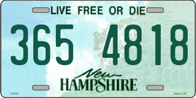 NH license plate 3654818
