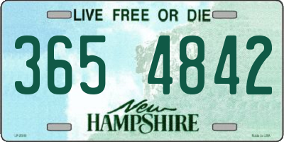 NH license plate 3654842