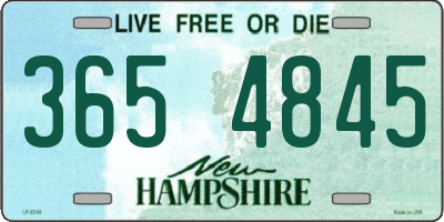 NH license plate 3654845