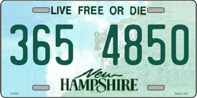 NH license plate 3654850