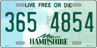 NH license plate 3654854