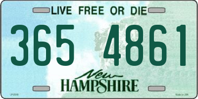 NH license plate 3654861