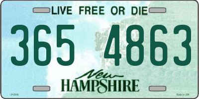 NH license plate 3654863