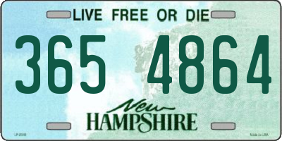 NH license plate 3654864