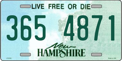 NH license plate 3654871