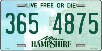 NH license plate 3654875