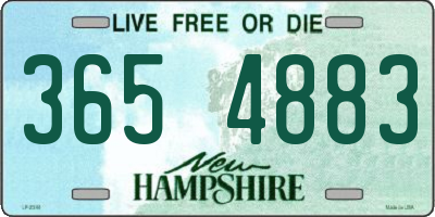 NH license plate 3654883