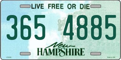 NH license plate 3654885