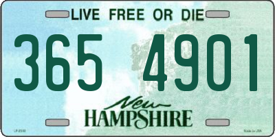 NH license plate 3654901