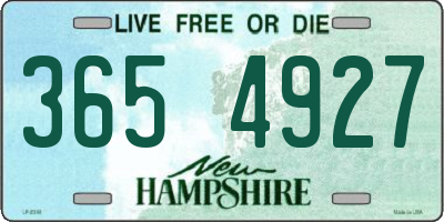 NH license plate 3654927