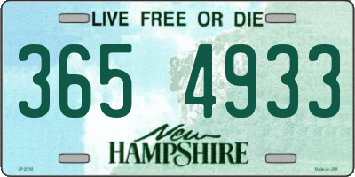 NH license plate 3654933