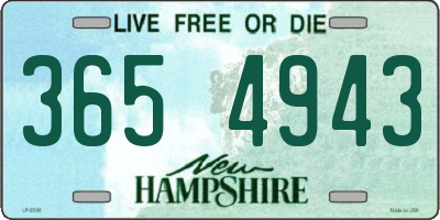 NH license plate 3654943