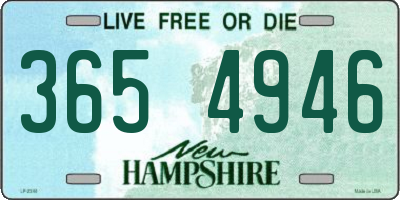 NH license plate 3654946