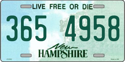 NH license plate 3654958