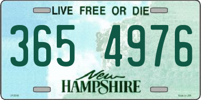 NH license plate 3654976