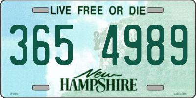 NH license plate 3654989