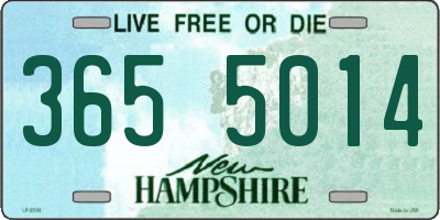 NH license plate 3655014