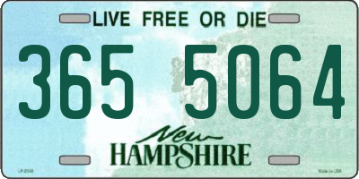 NH license plate 3655064