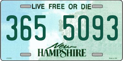 NH license plate 3655093