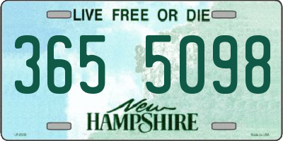 NH license plate 3655098