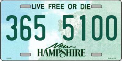 NH license plate 3655100